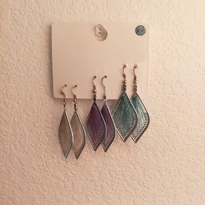 3 earring pairs